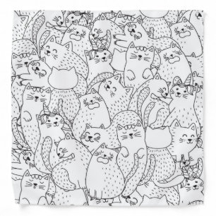 Cat pattern bandana