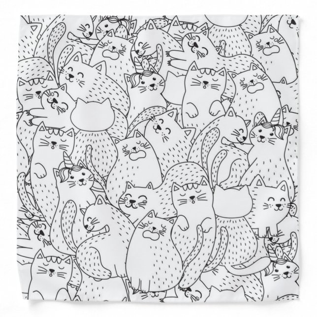 Cat pattern bandana (Front)