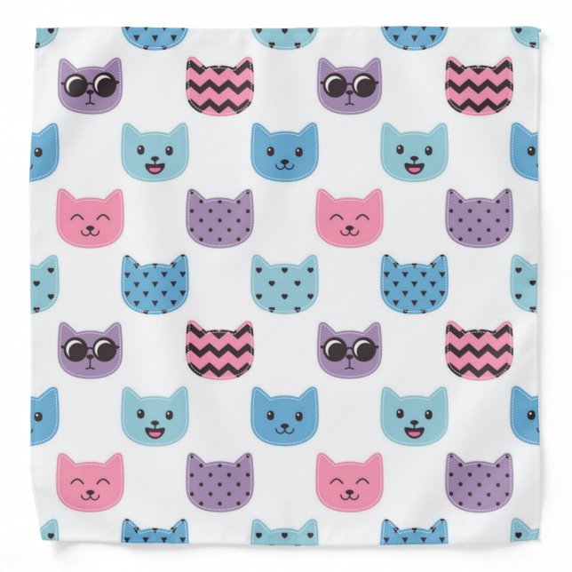 Cat pattern bandana (Front)
