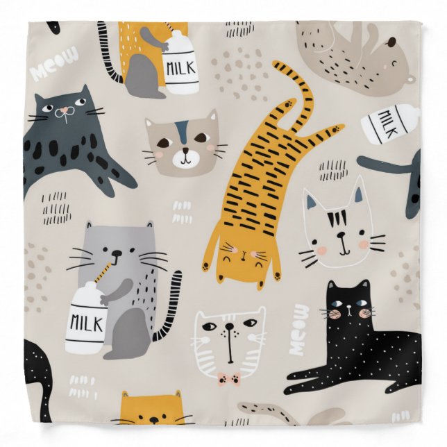Cat pattern bandana (Front)