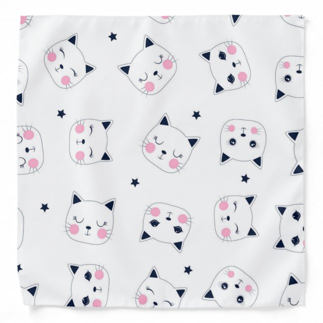 Cat pattern bandana (Front)