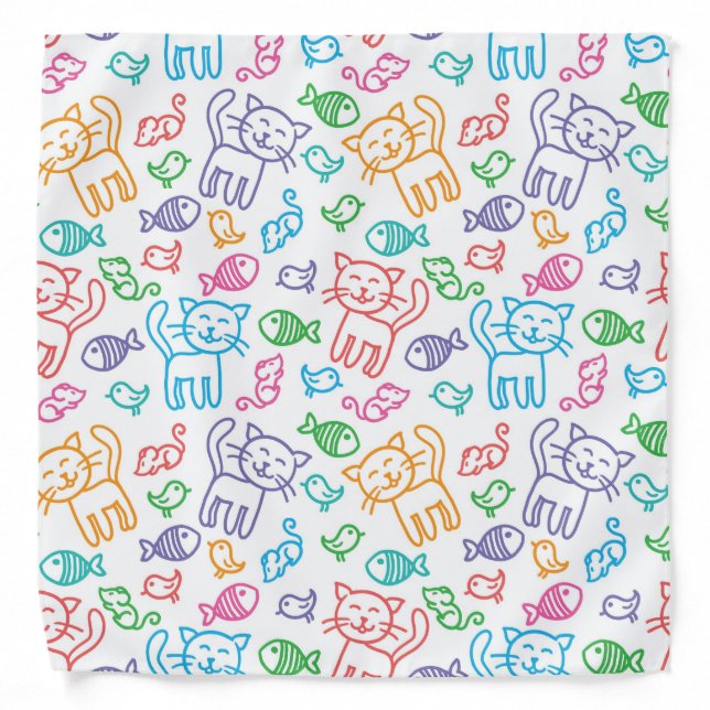 cat pattern bandana (Front)