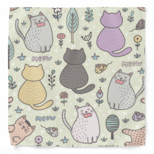 Cat pattern bandana
