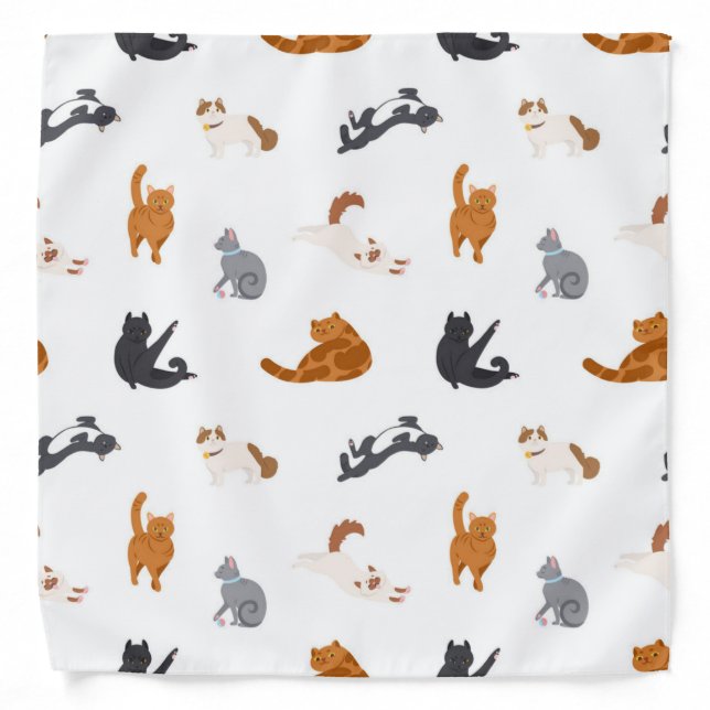 Cat pattern bandana (Front)