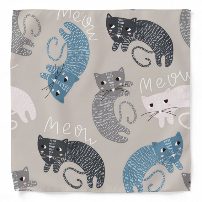 Cat pattern bandana (Front)
