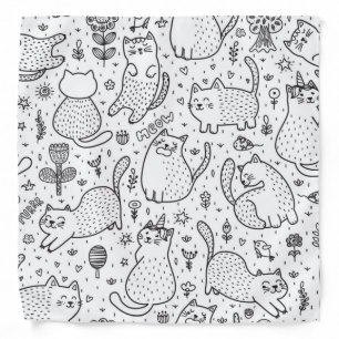 Cat pattern bandana