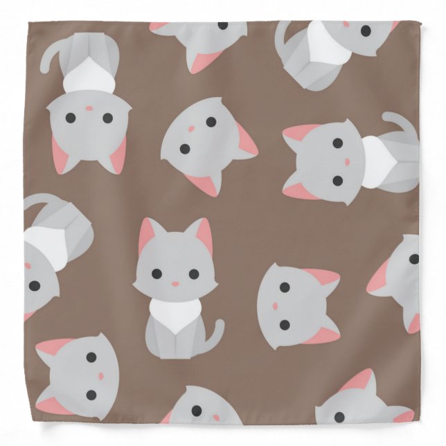 Cat pattern bandana (Front)