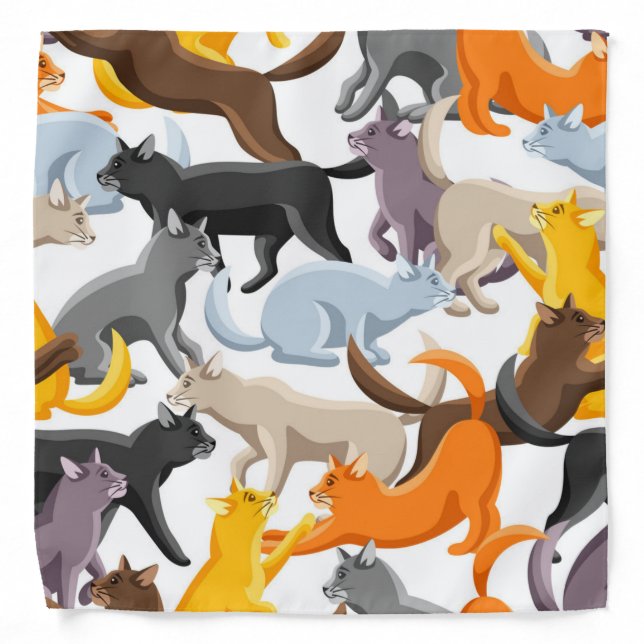 Cat pattern bandana (Front)