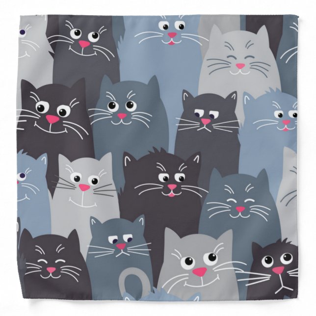 Cat pattern bandana (Front)