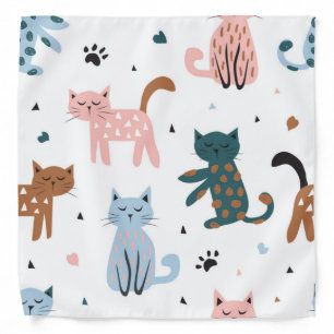 Cat pattern bandana