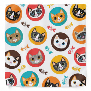 Cat pattern bandana