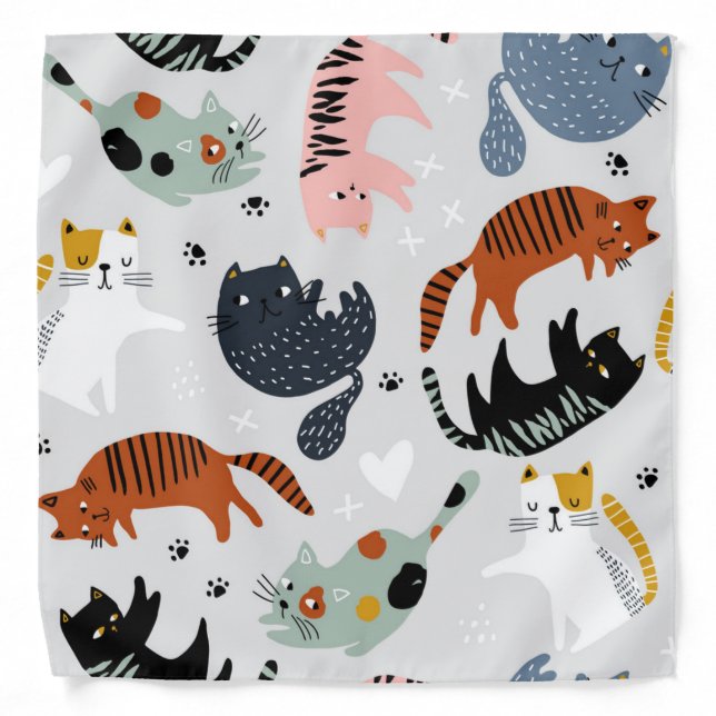 Cat pattern bandana (Front)