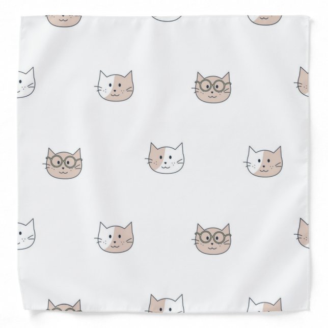 Cat pattern bandana (Front)