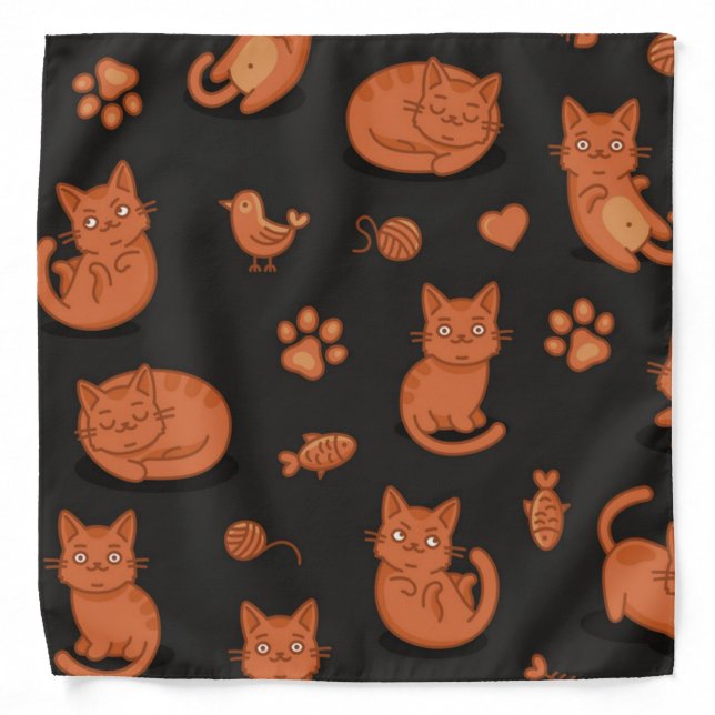 Cat pattern bandana (Front)
