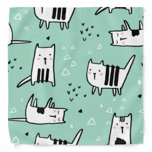Cat pattern bandana