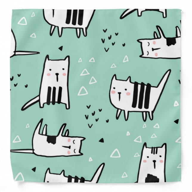 Cat pattern bandana (Front)
