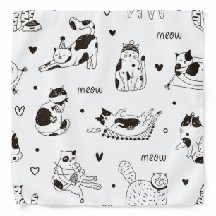 Cat pattern bandana