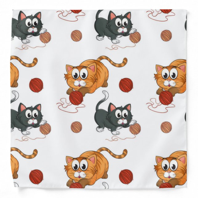 Cat pattern bandana (Front)