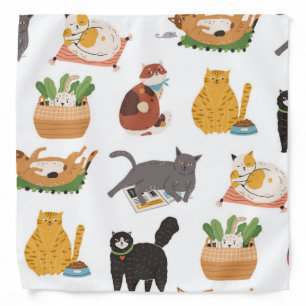 Cat pattern bandana