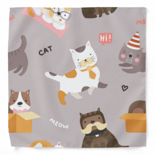Cat pattern bandana