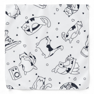 Cat pattern bandana