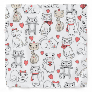 Cat pattern bandana