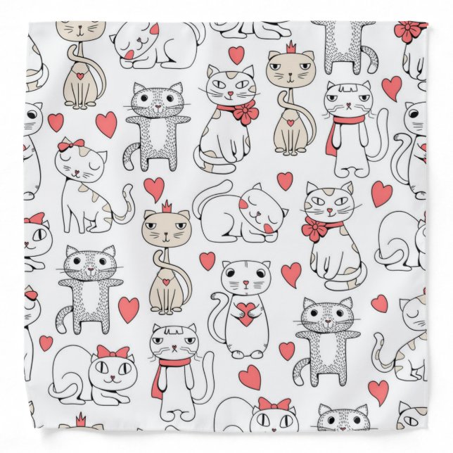 Cat pattern bandana (Front)