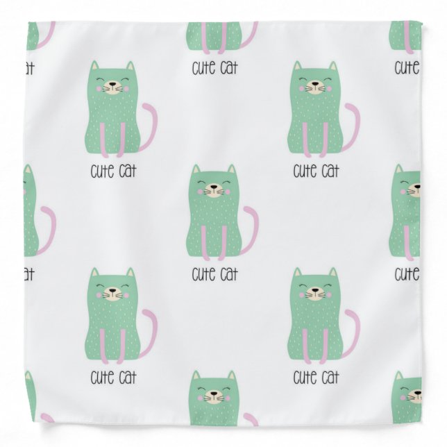 Cat pattern bandana (Front)