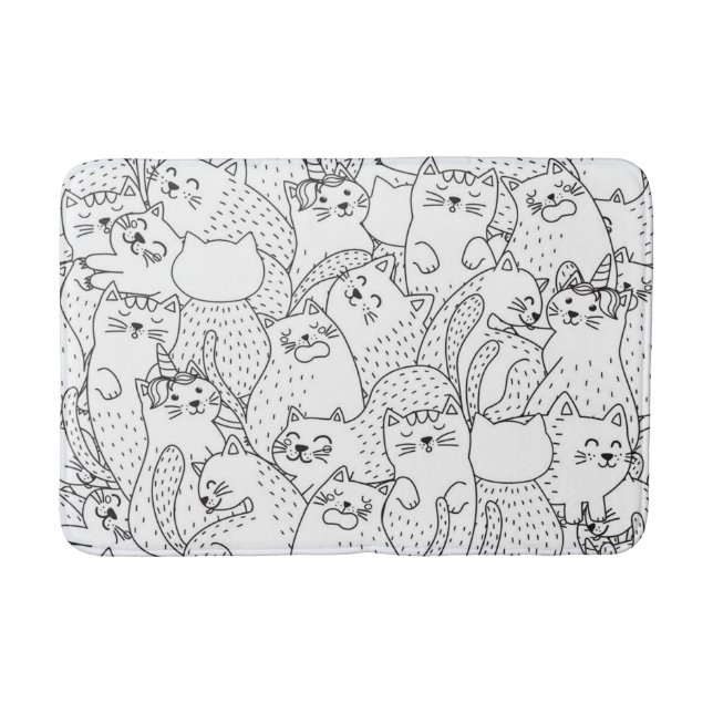 Cat pattern bath mat (Front)