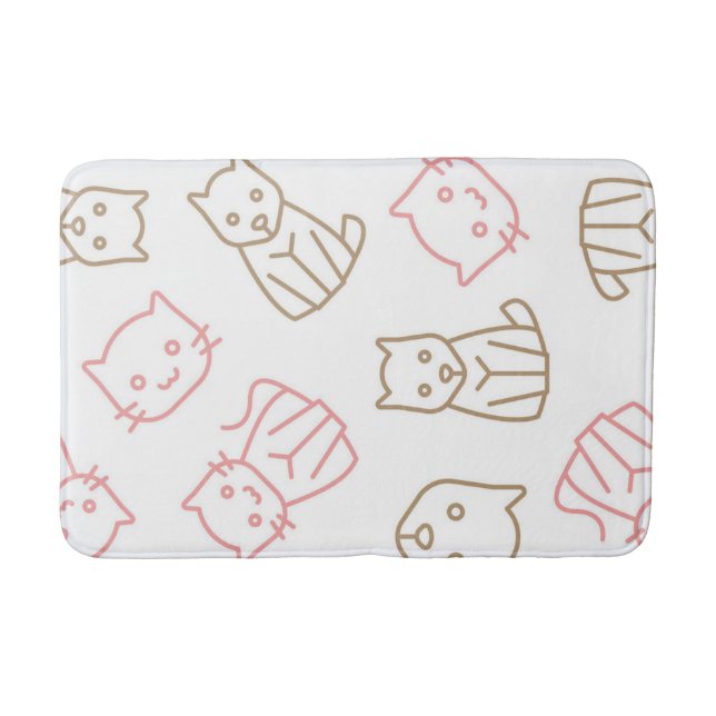 Cat pattern bath mat (Front)