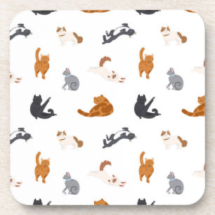 Cat pattern beverage coaster