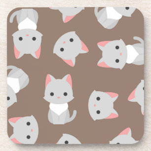 Cat pattern beverage coaster