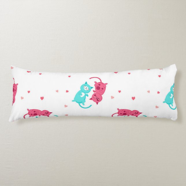 Cat pattern body pillow (Front)