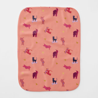 Cat Pattern Burping Cloth