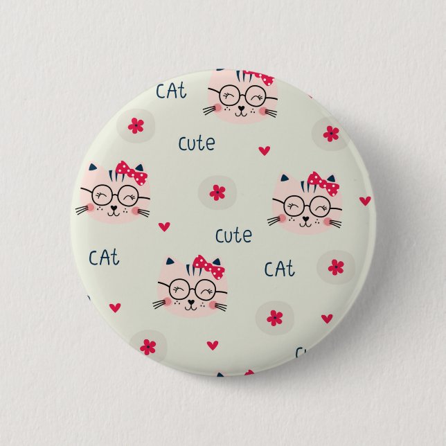 Cat pattern button (Front)