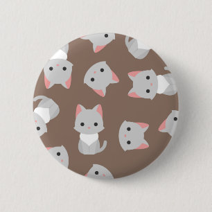 Cat pattern button