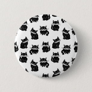 Cat pattern button