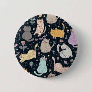 Cat pattern button