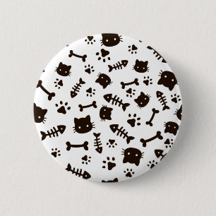 Cat pattern button