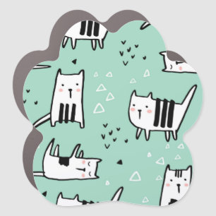 Cat pattern car magnet