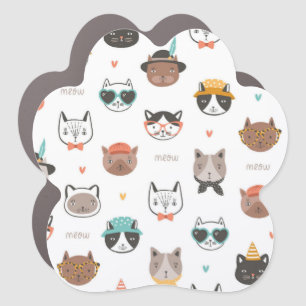 Cat pattern car magnet