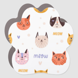 Cat pattern car magnet