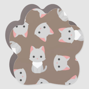 Cat pattern car magnet