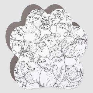 Cat pattern car magnet