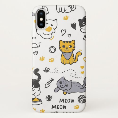 Cat pattern  iPhone x case