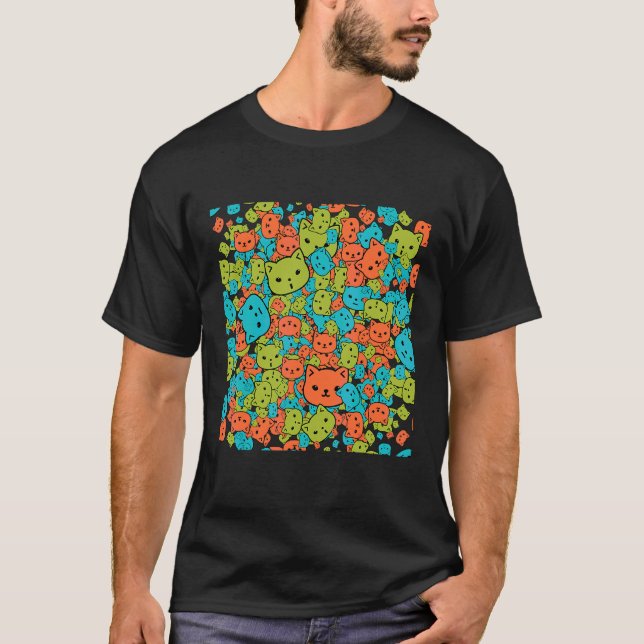 Cat Pattern Cat Pattern T-Shirt (Front)