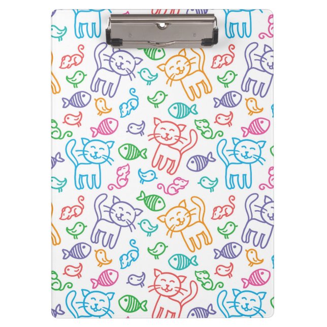 cat pattern clipboard (Front)