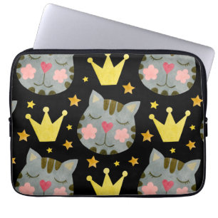 Cat Pattern Cute Pets Animals Laptop Sleeve