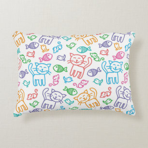 cat pattern decorative pillow