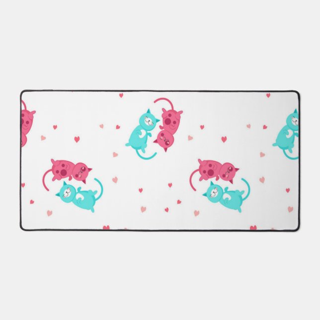 Cat pattern desk mat (Front)